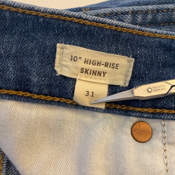 Madewell 10" High Rise Skinny Exposed Button Fly Size 31 - Picture 8 of 15